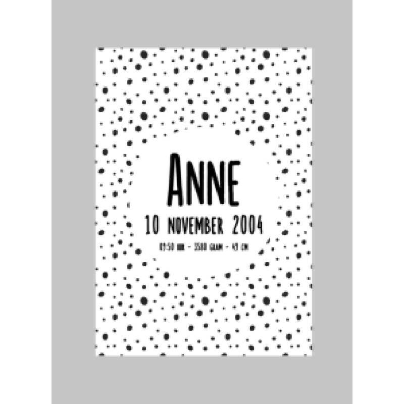 Geboorteposter Cheetah stippen